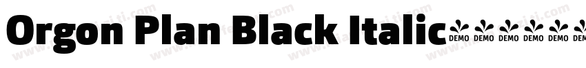 Orgon Plan Black Italic字体转换